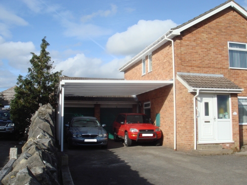 Simplicity 35 Aluminium Carport installed in Somerset.