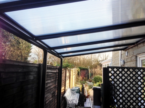 Simplicity 16 Aluminium Carport In stalled in Wiltshire