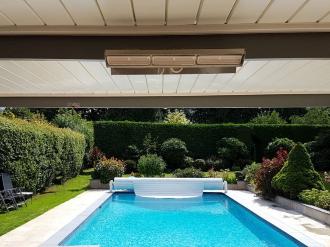 Bioclimatic Pergola Swimming Pool Little Chalfont Hertfordshire Alfresco Living