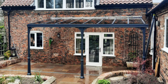 Milwood Group Clever Split Height Veranda Install York Alfresco Canopies