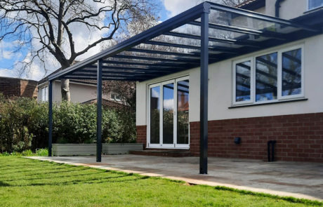 Milwood Group Veranda Installation Harrogate Simplicity 6 Alfresco Canopies