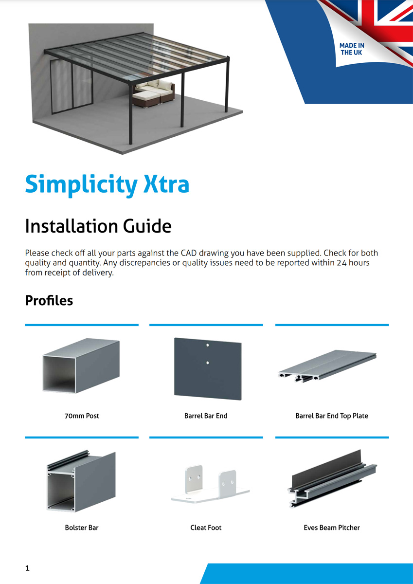 Milwood Group Simplicity Xtra Installation Guide