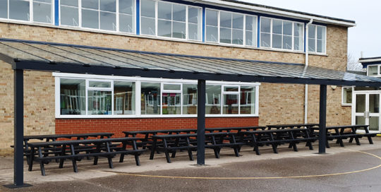 School Canopy Installation Sim 16 Alfresco Contemporary