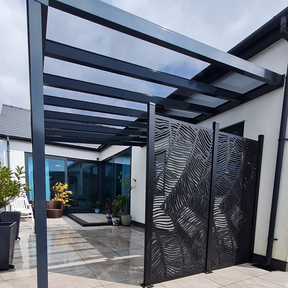 Striking Modern Canopy Installation Wales Modern Property Canopy