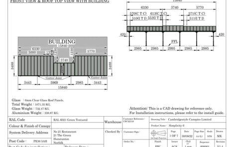 Milwood Group Cambridgestyle Canopies CAD Design Drawings