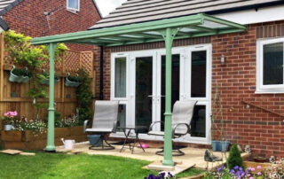 Simplicity 6 Milwood Group Veranda Install 2022 RAL 6012 Pale Green Web Optimised Images