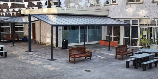 Milwood Group Simplicity 16 Veranda Installation Secondary School Roofit In Ireland