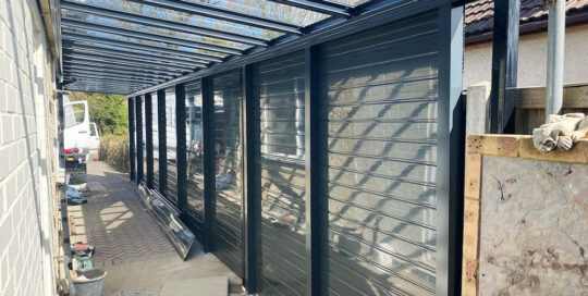 Lovely Walkway Canopy installation in Whitstable, Kent, installed by our Trade Partner SBI Limited