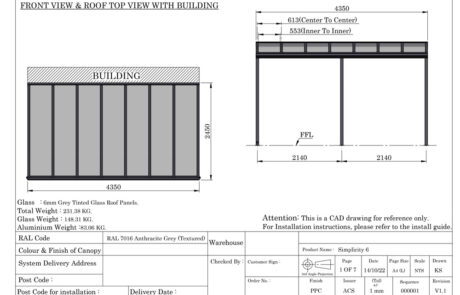 Milwood Group Supply Simplicity 6 Veranda In Llanfoist Wales Installed By Greenspace Living CAD Drawings