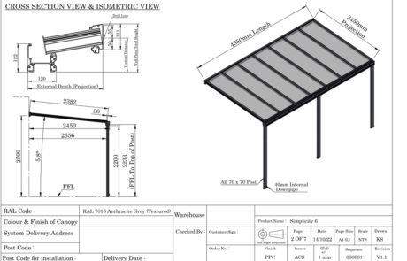 Milwood Group Supply Simplicity 6 Veranda In Llanfoist Wales Installed By Greenspace Living CAD Drawings