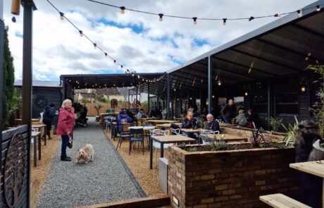 Complex Commercial Canopy Open Air Street Food Ely Cambridge Canopies