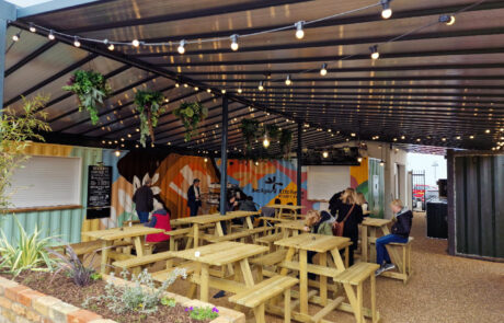 Complex Commercial Canopy Open Air Street Food Ely Cambridge Canopies