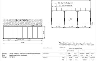 gibson canopy solutions - Simplicity 16 ( 8 x 2.5m