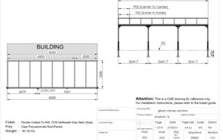 gibson canopy solutions - Simplicity 16 ( 8 x 2.5m