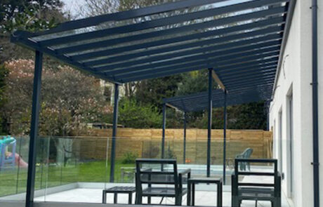 veranda canopy simplicity xtra-glass roof anthracite grey ral7016 perranporth cornwall