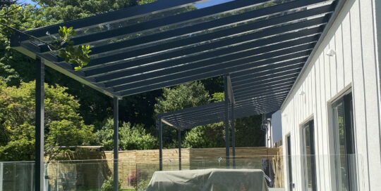 veranda canopy simplicity xtra-glass roof anthracite grey ral7016 perranporth cornwall